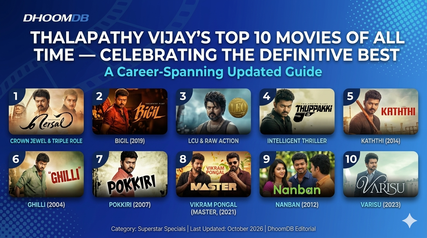 Vijay Top 10 Movies of All Time  Thalapathy's Best Films
