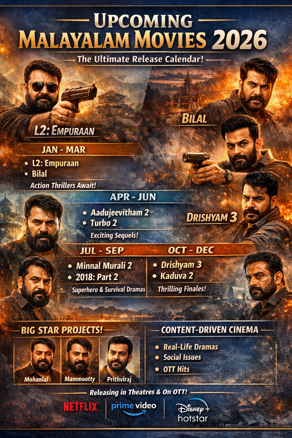 Upcoming Malayalam Movies 2026 — New Mollywood Releases (Full Calendar)