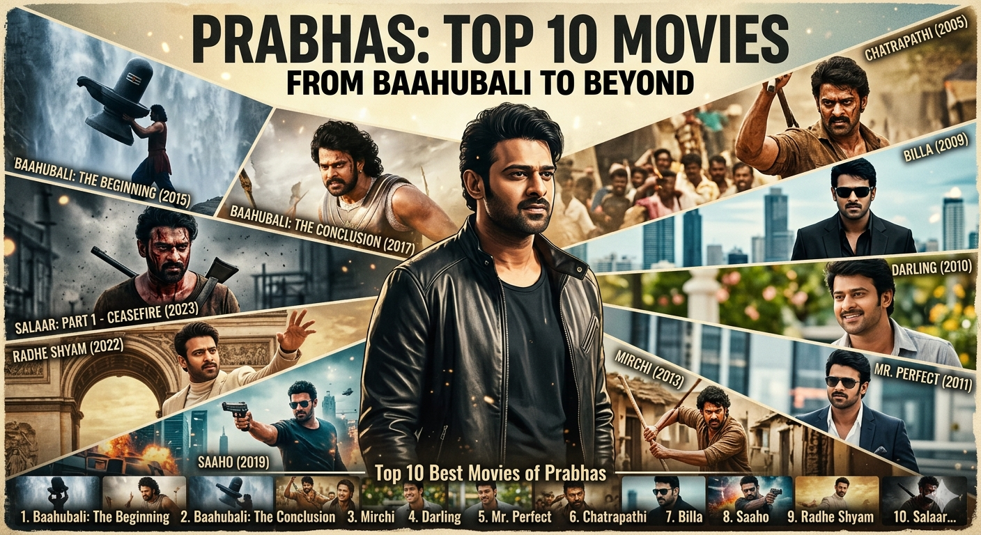 Prabhas Top 10 Movies — From Baahubali to Beyond