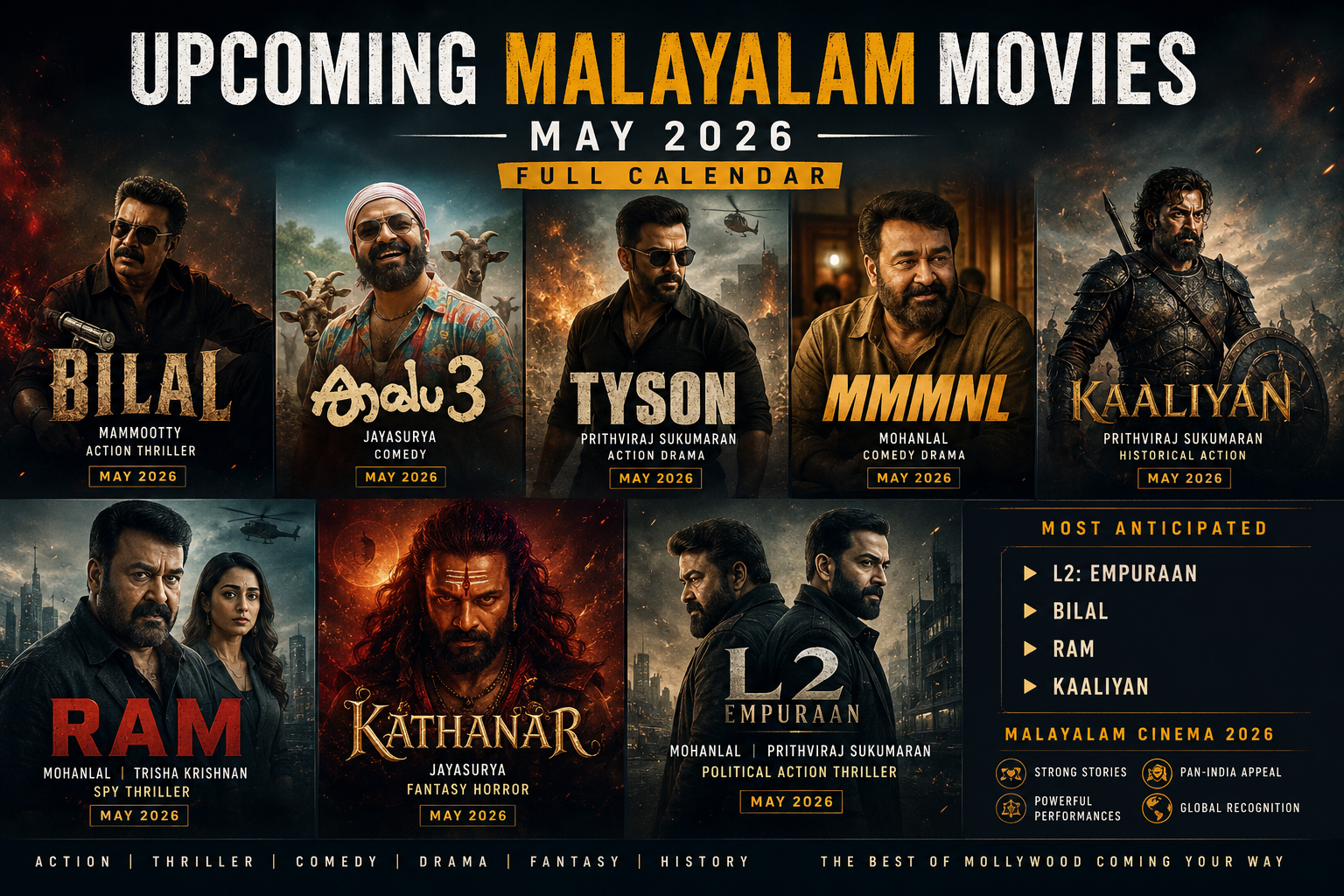 Upcoming Malayalam Movies May 2026 | Full Release List