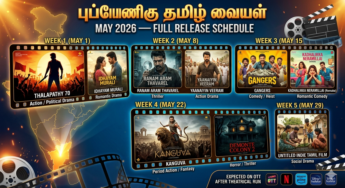 Upcoming Tamil Movies May 2026 — Full Release Schedule