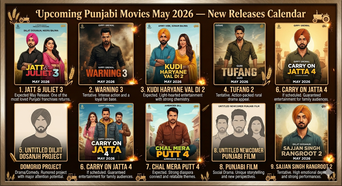 Upcoming Punjabi Movies May 2026 — New Releases Calendar